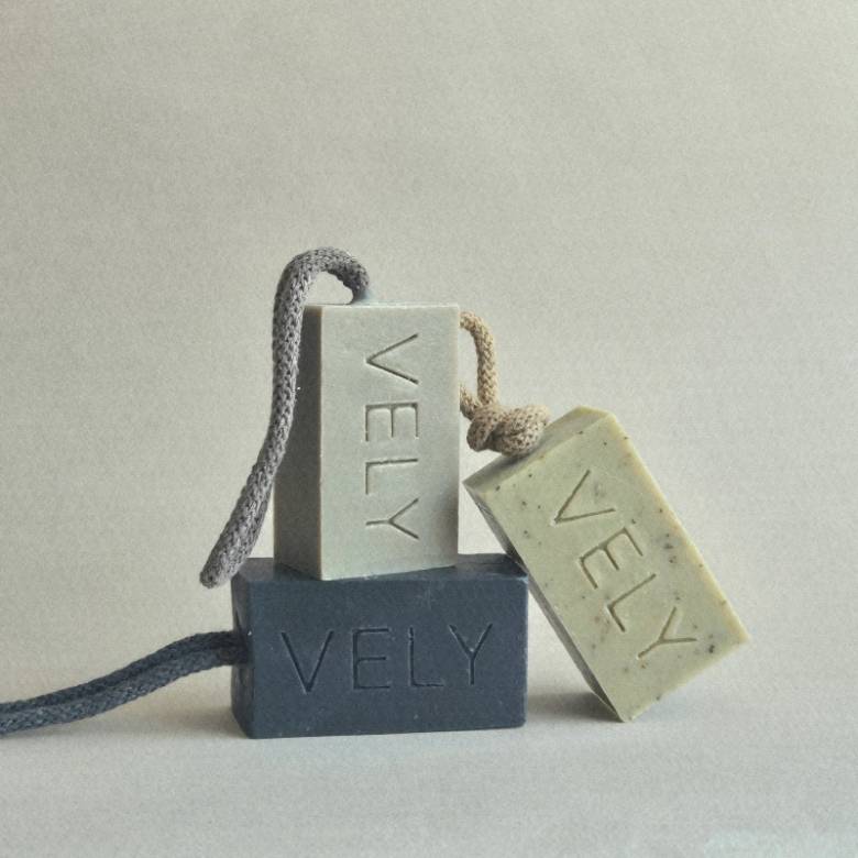 Natural Handmade Soap On A Rope - Early Morning 110g