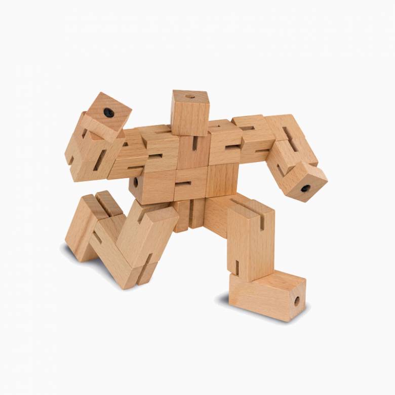 Natural Wooden Puzzleman Cube Puzzle