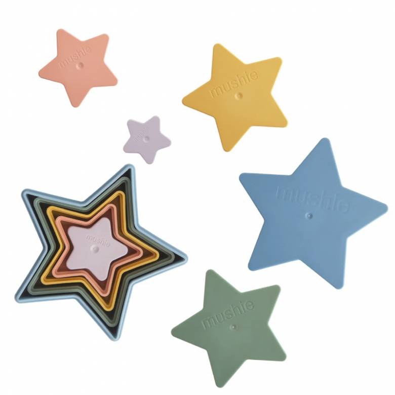 Nesting Stars Stacking Toy In Retro Colours 10m+