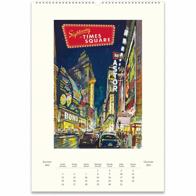 New York Wall Calendar by Cavallini 2025