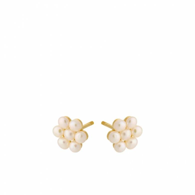 Ocean Bloom Stud Earrings In Gold By Pernille Corydon