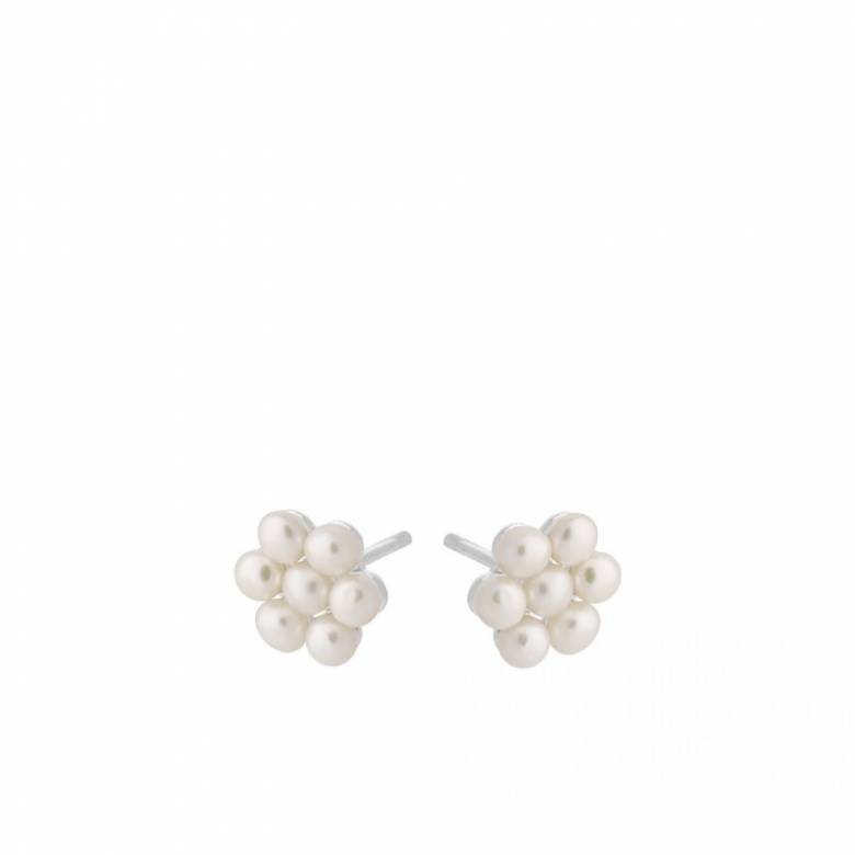 Ocean Bloom Stud Earrings In Silver By Pernille Corydon
