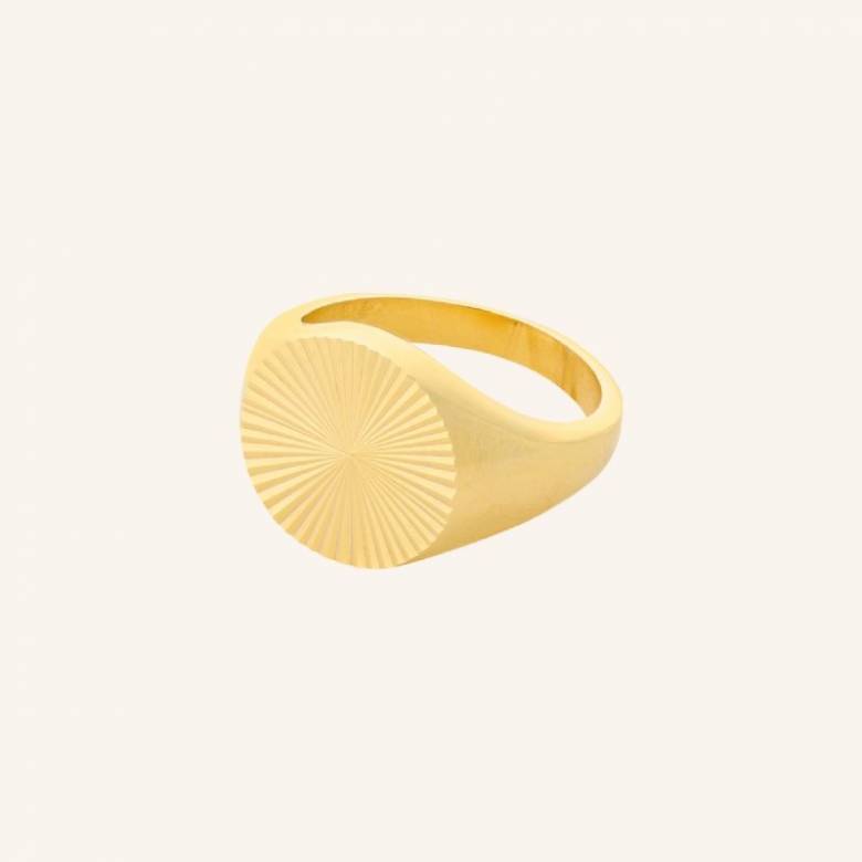 Ocean Star Signet Ring In Gold s55 By Pernille Corydon