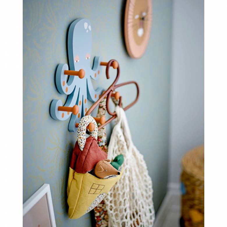 Octopus Coat Hook In Blue