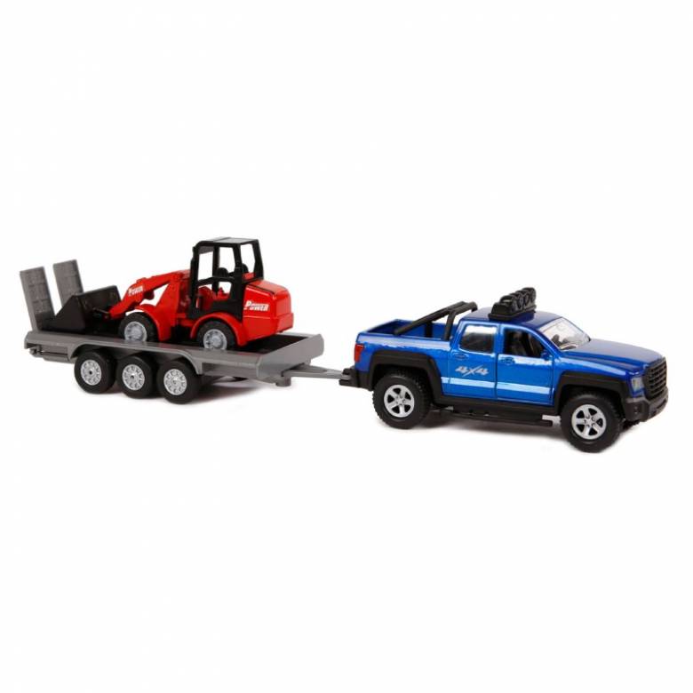 Off-Road Vehicle with Trailer & Shovel - Die-Cast Toy Vehicle 3+