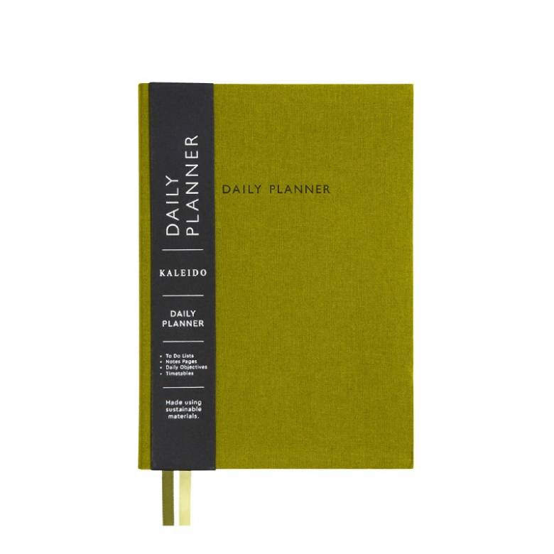 Olive Green Fabric Daily Planner A5