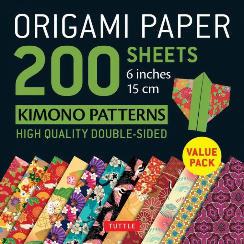 Origami Paper In Kimono Patterns - Paperback Book