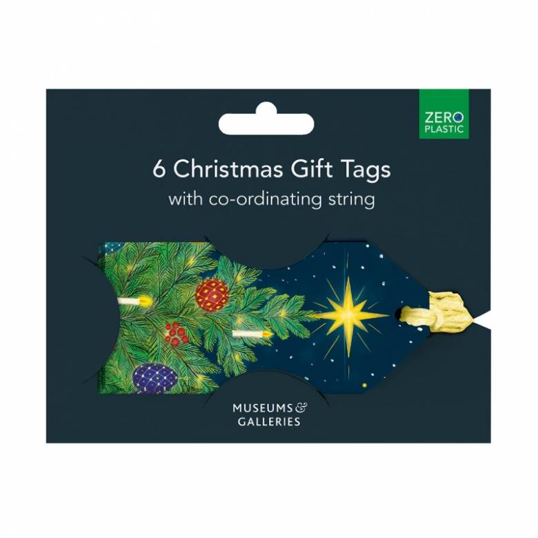 Pack Of 6 Gift Tags - Celestial Christmas Trees