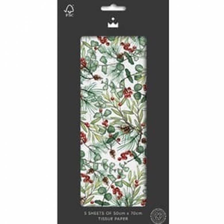 Pack Of Christmas Sprig Tissue Paper