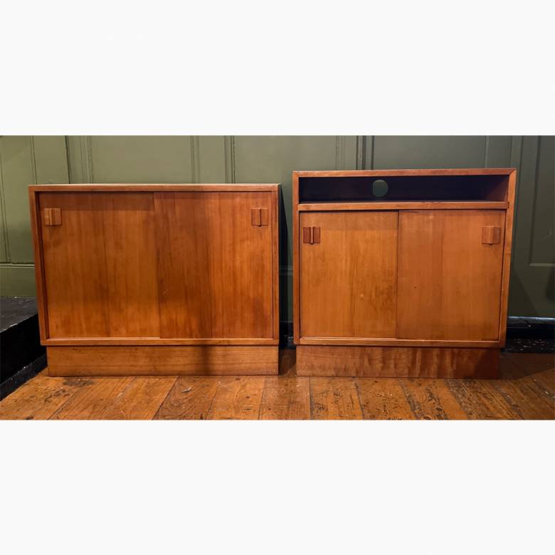 Pair Of Mid-Century Wooden Side Cabinets