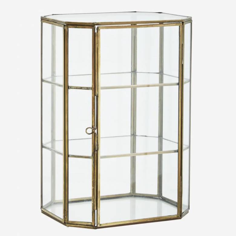 Partitioned Brass & Glass Display Box