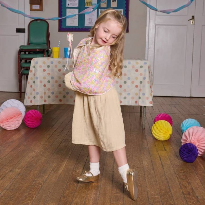 Pastel Rainbow Sequin Cape 3+