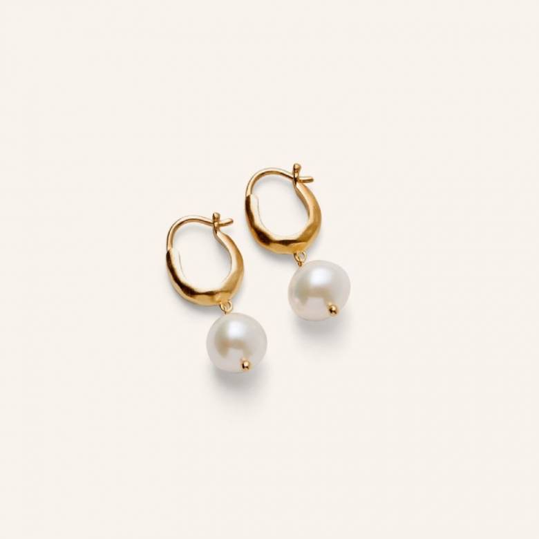 Pearl Blossom Earrings In Gold By Pernille Corydon
