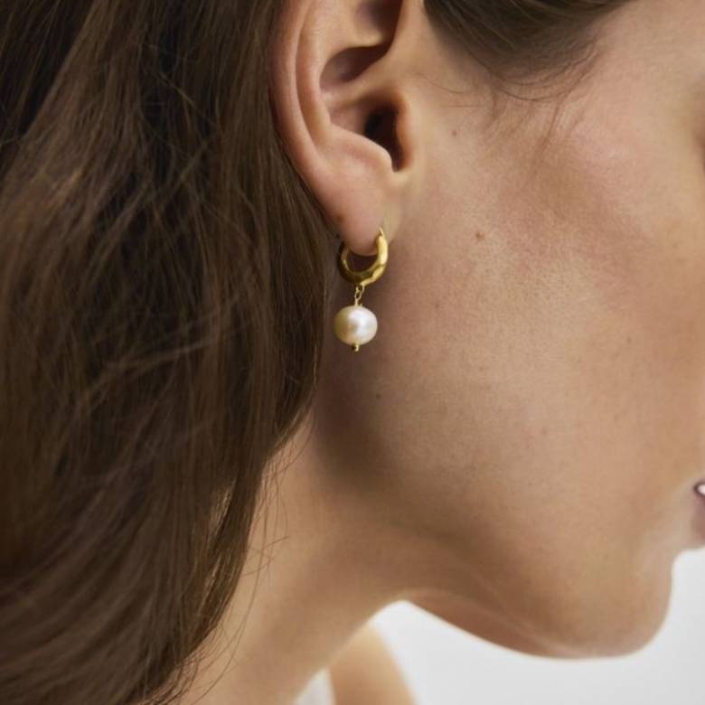 Pearl Blossom Earrings In Gold By Pernille Corydon