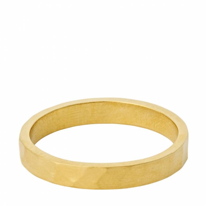 Pine Ring In Hammered Gold S55 By Pernille Corydon