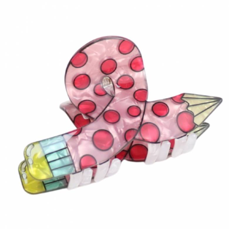 Pink Pencil - Large Single Claw Hair Clip
