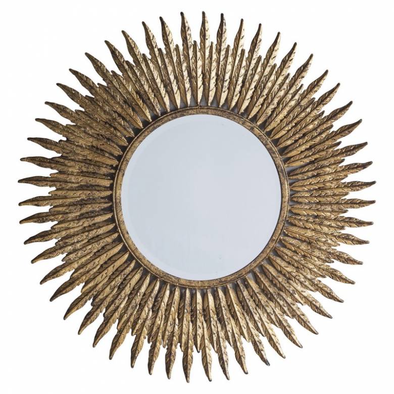 Plume Gold Circular Mirror D:62cm