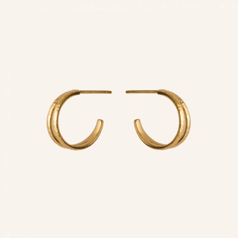 Poetry Hoop Earrings In Gold By Pernille Corydon