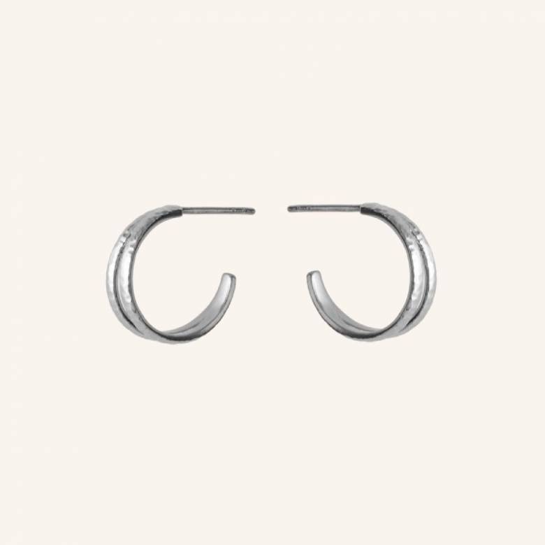 Poetry Hoop Earrings In Silver By Pernille Corydon