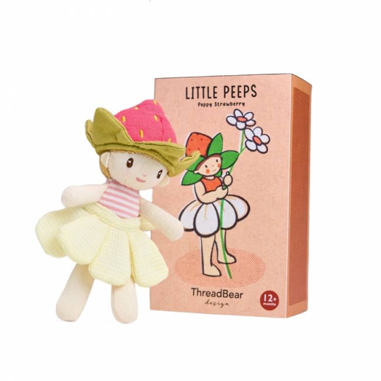 Poppy Strawberry Little Peeps Soft Doll In Matchbox 1+