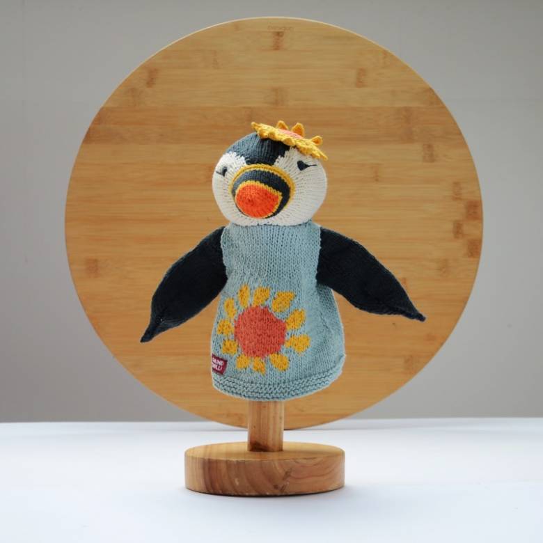 Puffin - Hand Knitted Glove Puppet Organic Cotton