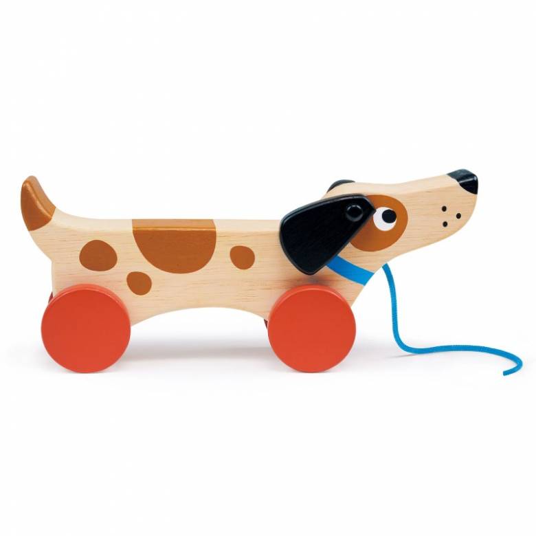 Pull Along Puppy On Wheels Toy 18m+