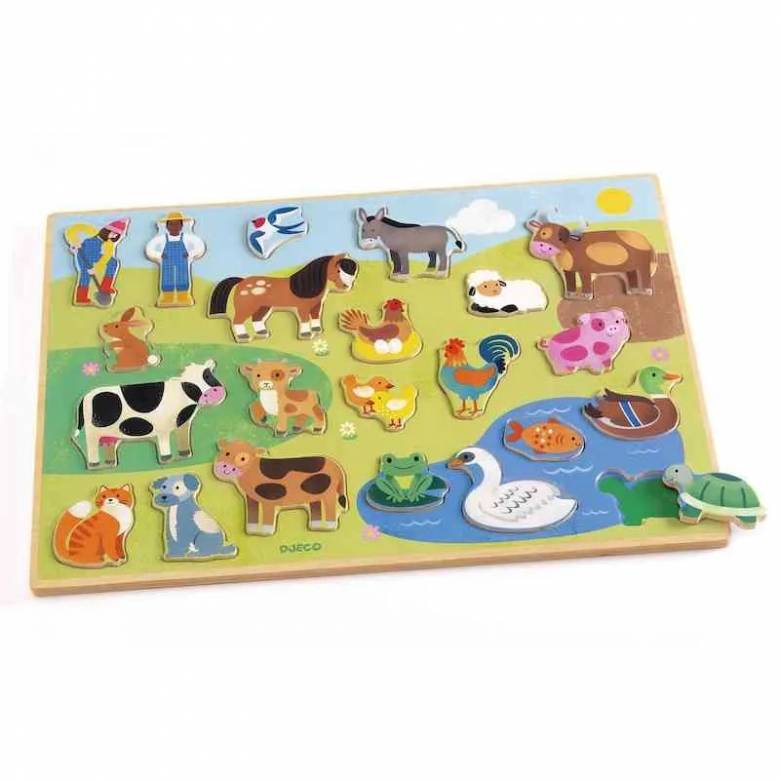 Puzzlo Campo Wooden Puzzle By Djeco 2+