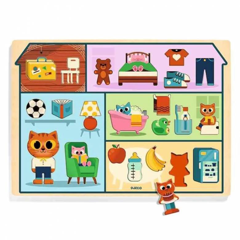Puzzlo House Wooden Puzzle By Djeco 2+