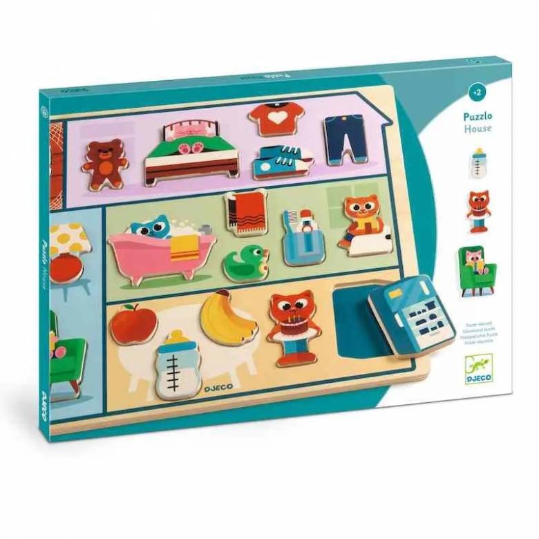 Puzzlo House Wooden Puzzle By Djeco 2+