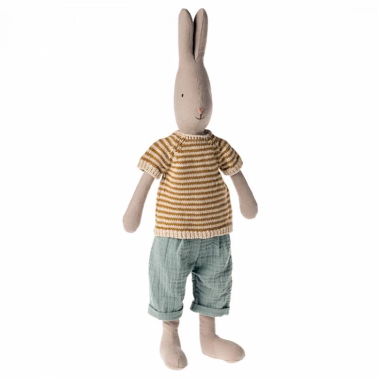 Rabbit In Knitted Shirt & Trousers Soft Toy By Maileg 0+