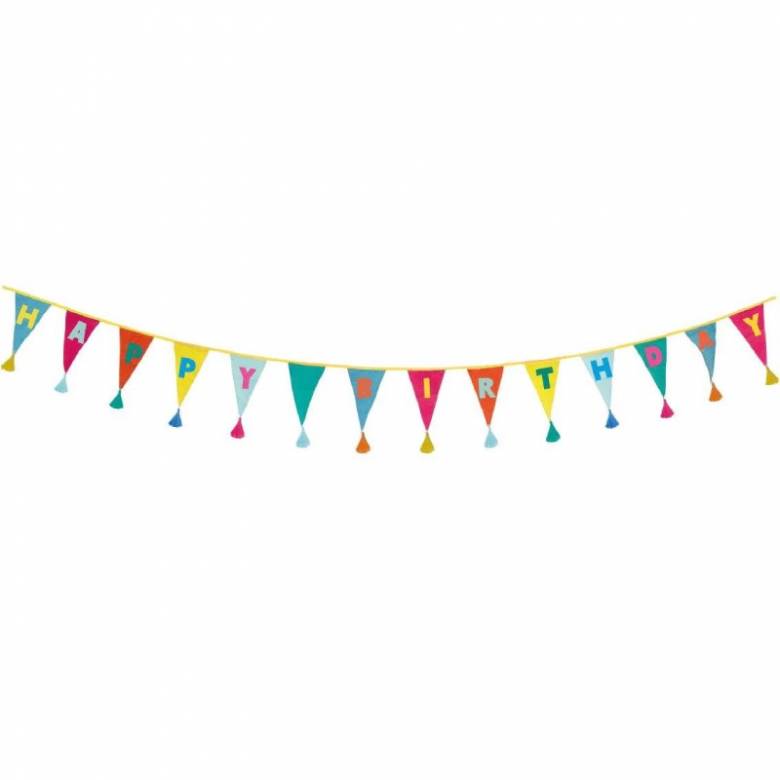 Rainbow Happy Birthday Fabric Bunting