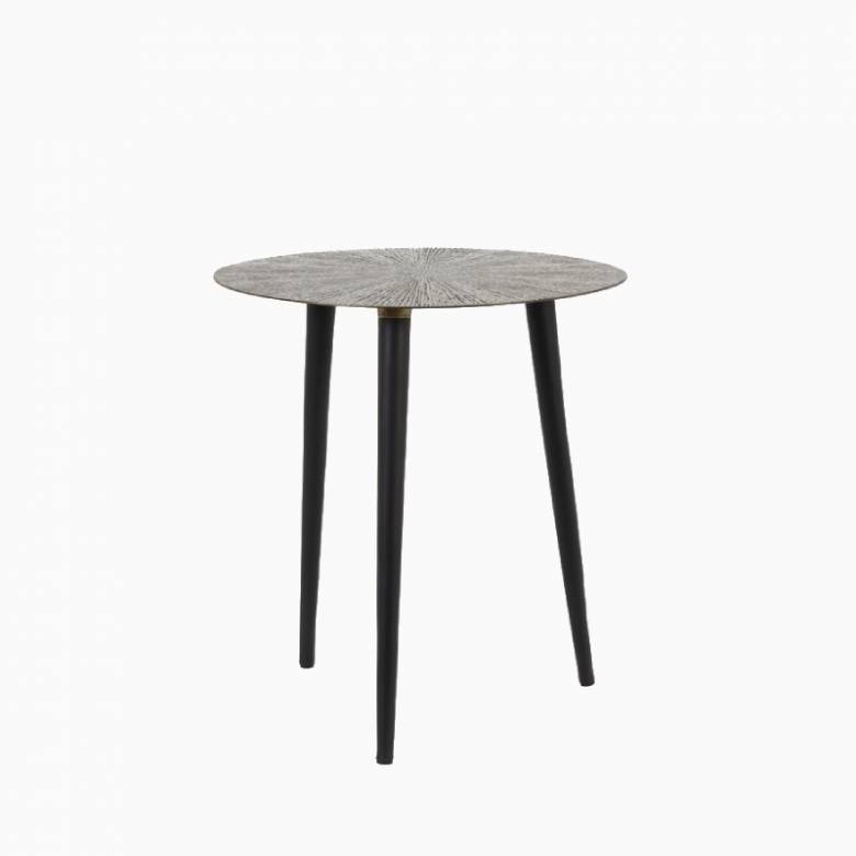 Ray Round Metal Side Table In Antique bronze 40cmx43cm