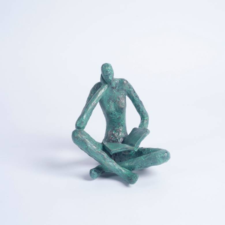 Reading Figure Resin Ornament