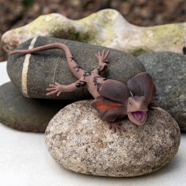 Realistic Frill-Necked Lizard Toy 3+