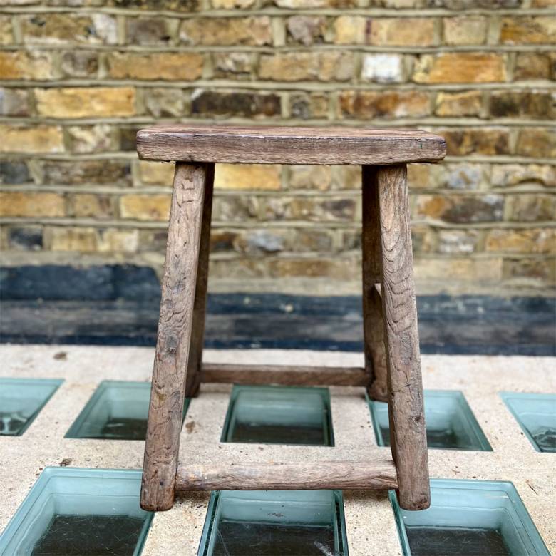 Rectangular Reclaimed Wooden Stool