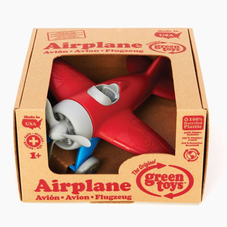 Red Airplane By Green Toys - Recycled Plastic 1+