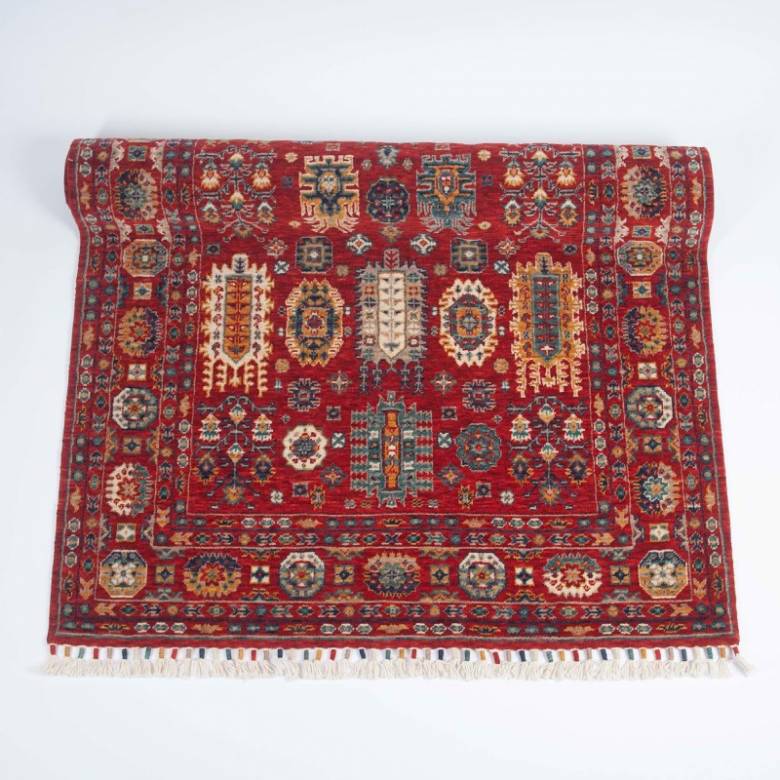 Red Wool Kilim Rug 180 x 120cm