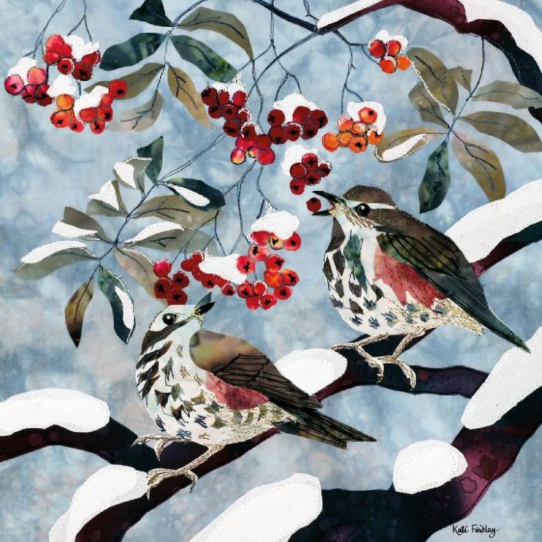 Redwings & Rowan - Pack Of 5 Christmas Cards