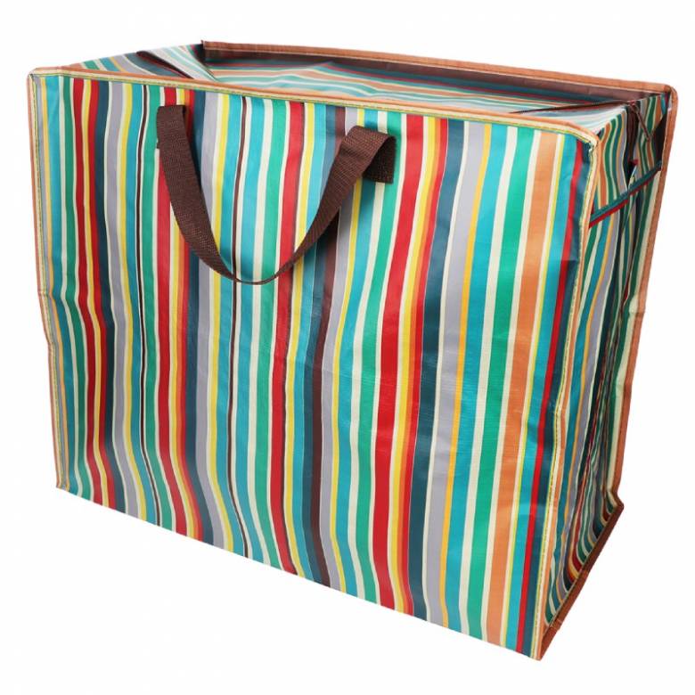Retro Stripes - Jumbo Storage Bag With Handles