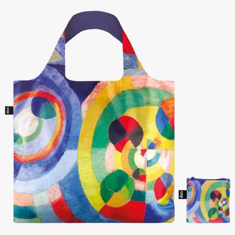 Robert Delauny Circular Forms - Eco Tote Bag With Pouch
