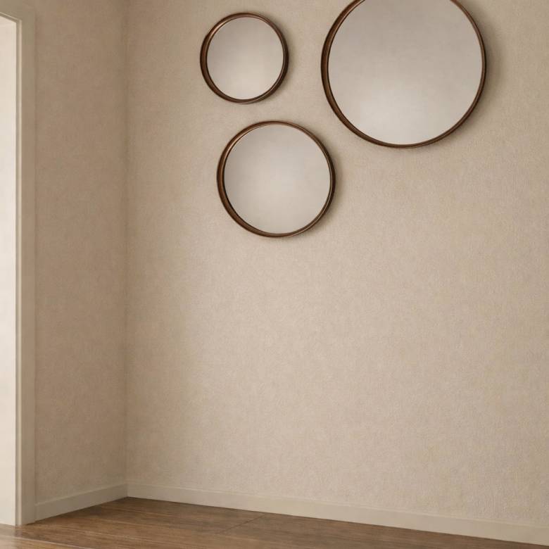 Round Bronze Mirror 61x61cm