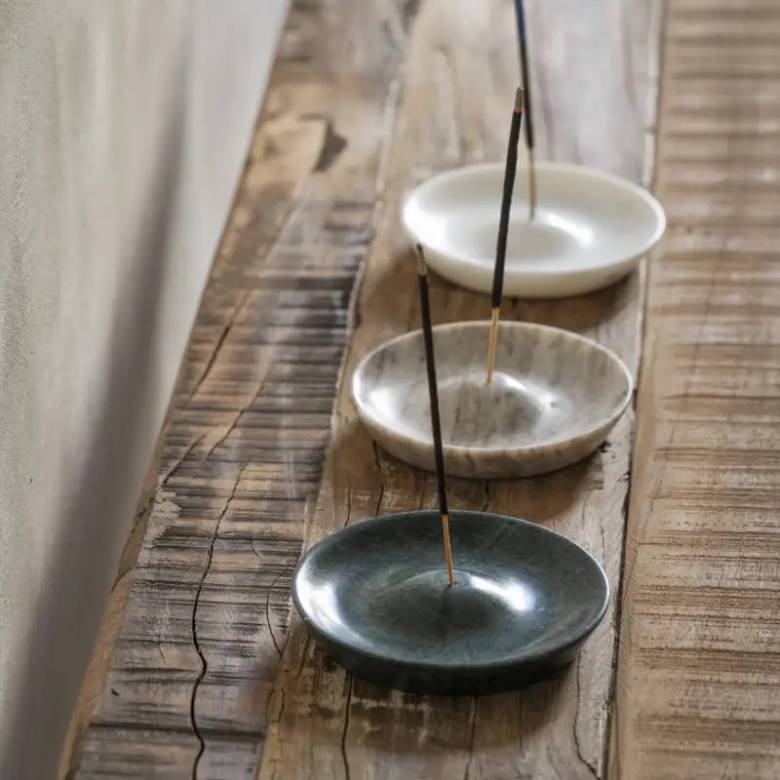 Round Marble Incense Holder