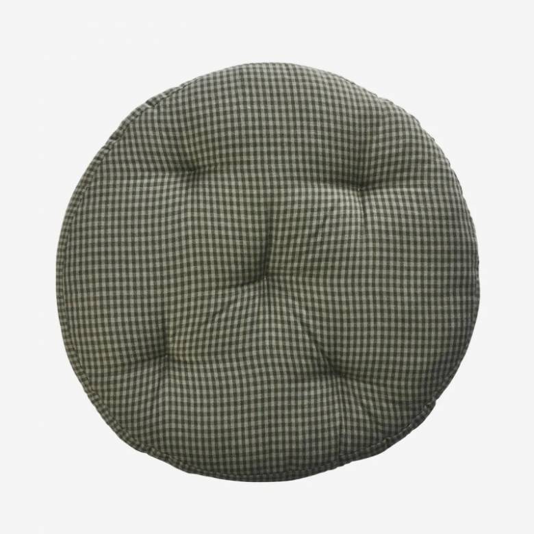 Round Seat Pad Cushion In Laurel Green