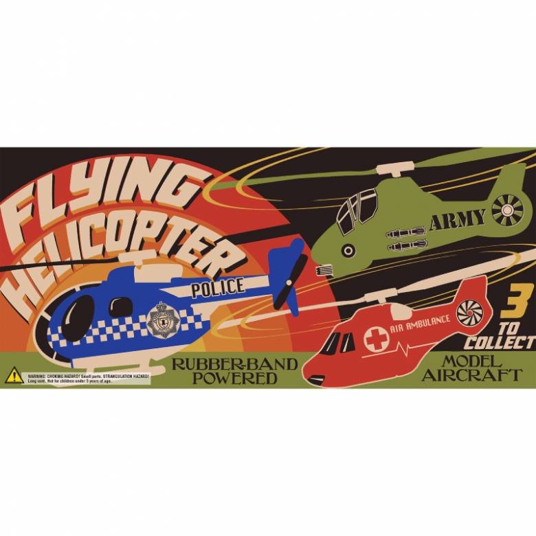 Rubber-band-powered Flying Helicopter Kit 6+