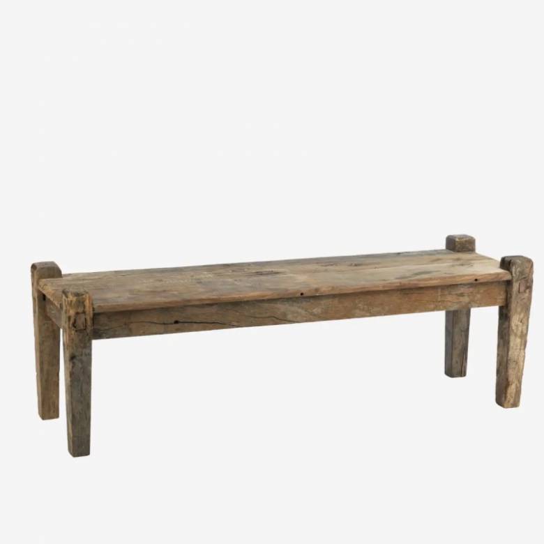Rustic Reclaimed Wooden Bench Table 135x40x43cm