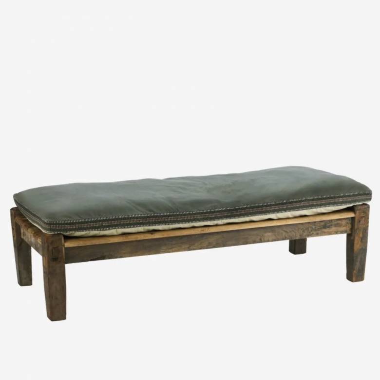 Rustic Reclaimed Wooden Bench Table 140x60x35cm