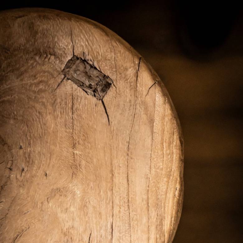 Rustic Reclaimed Wooden Circular Stool