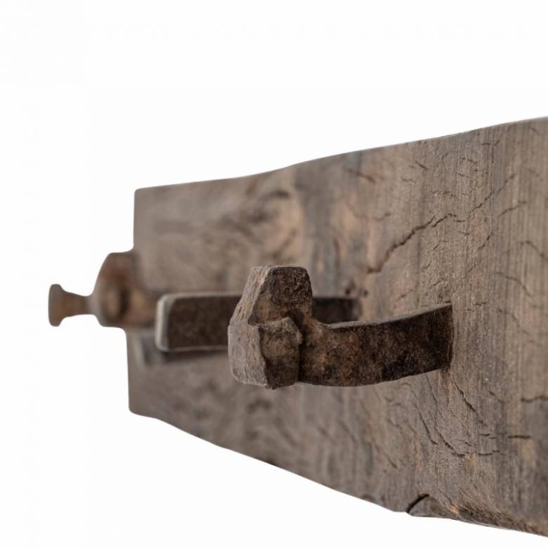 Rustic Wooden Wall Mounting Coat Rack Made From Reclaimed Wood