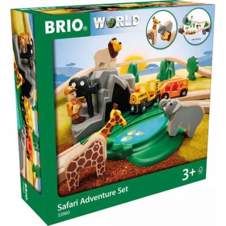 Safari Adventure Set By Brio Wooden Railway 3+