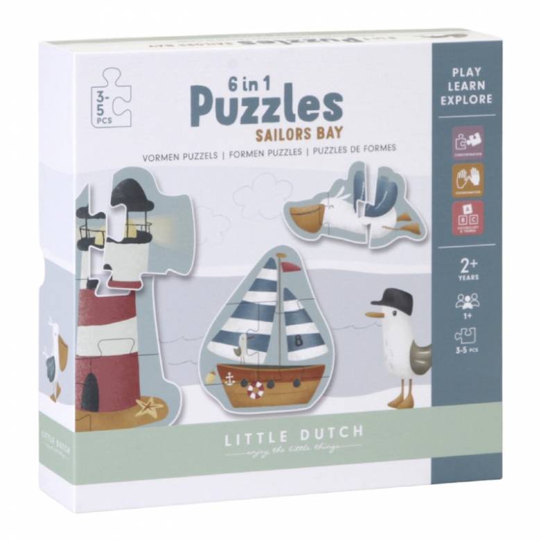 Sailor's Bay 6 In 1 Puzzle Set By Little Dutch 2+